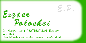 eszter poloskei business card